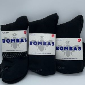 Bombas Black Crew Sock 3 pack